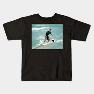 Surfing with the sharks Kids T-Shirt